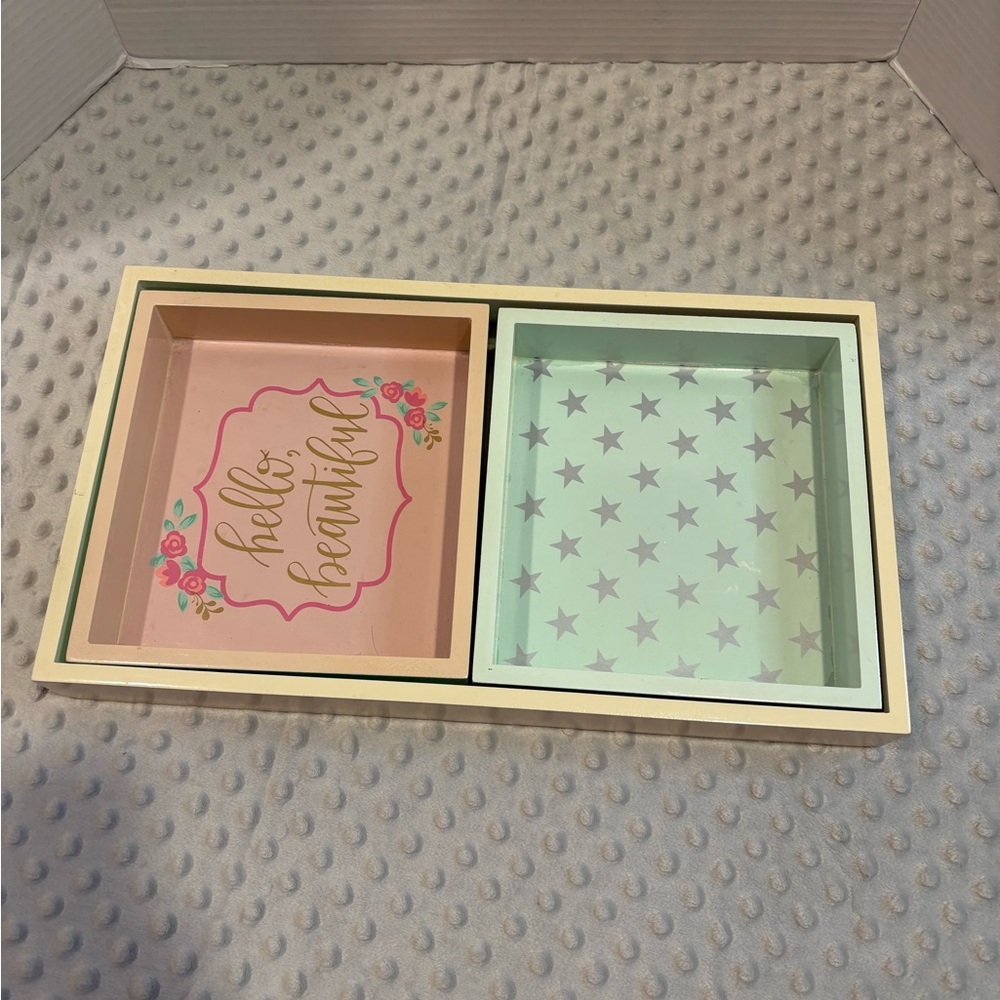 Sheffield Home Pink and Mint Jewelry Organizer
